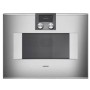 Gaggenau BM450110 Forno combinato microonde con comandi in alto e cerniere a destra finitura inox da 60 cm