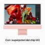 Apple iMac con Retina 24'' Display 4.5K M3 chip con 8‑core CPU e 8‑core GPU, 256GB SSD - Rosa (MQRD3T/A)