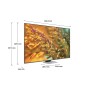 Samsung Q80D TV QLED 4K 65” QE65Q80DATXZT Smart TV Wi-Fi Eclipse Silver 2024, Processore NQ4 AI GEN2, 4K AI Upscaling, Simple 