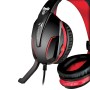 Techmade FL1 Auricolare Cablato A Padiglione Giocare Nero, Rosso (TM-FL1)