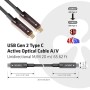 CLUB3D USB3.2 G2 TYPE-C ACT. OPT. A/V M/M 20M cavo USB USB 3.2 Gen 2 (3.1 Gen 2) USB C Nero (CAC-1589)