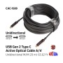 CLUB3D USB3.2 G2 TYPE-C ACT. OPT. A/V M/M 20M cavo USB USB 3.2 Gen 2 (3.1 Gen 2) USB C Nero (CAC-1589)